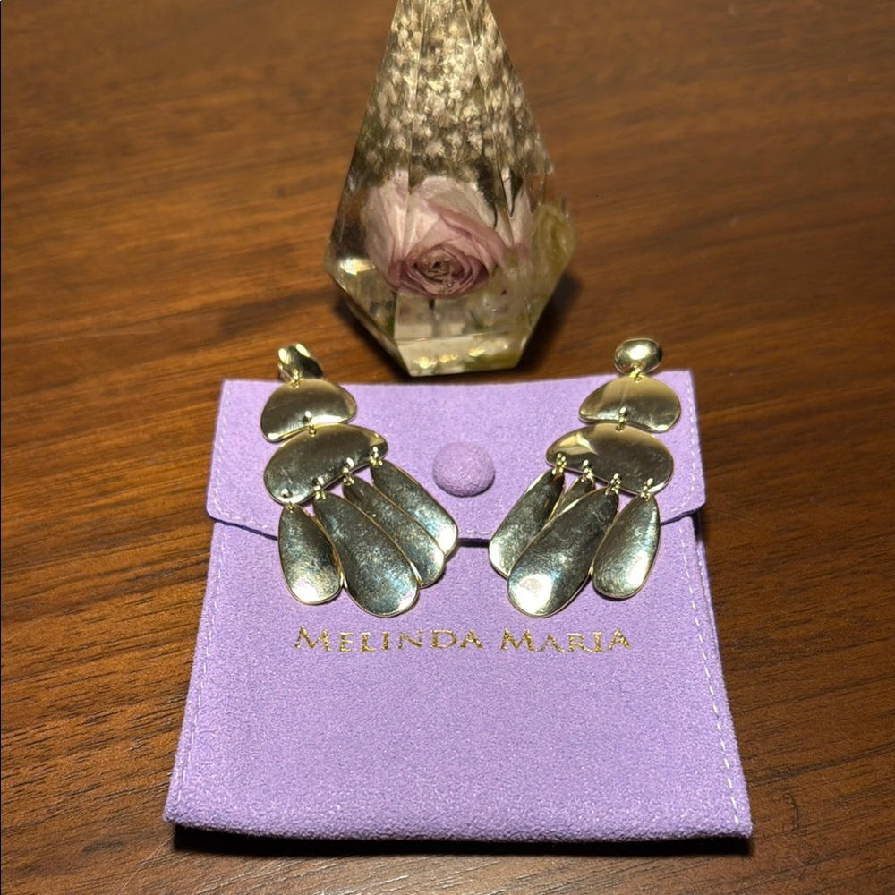 Melinda Maria Gold Earrings NEW